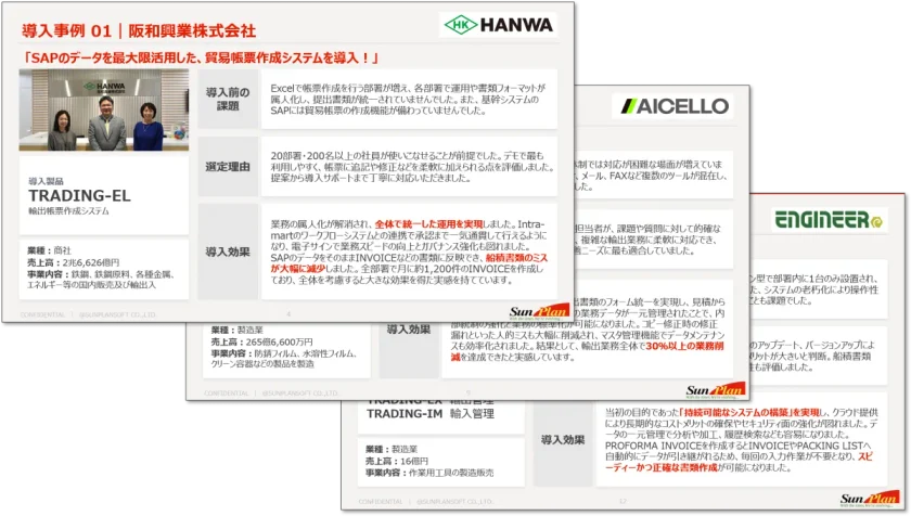 TRADING事例集の紹介ページ